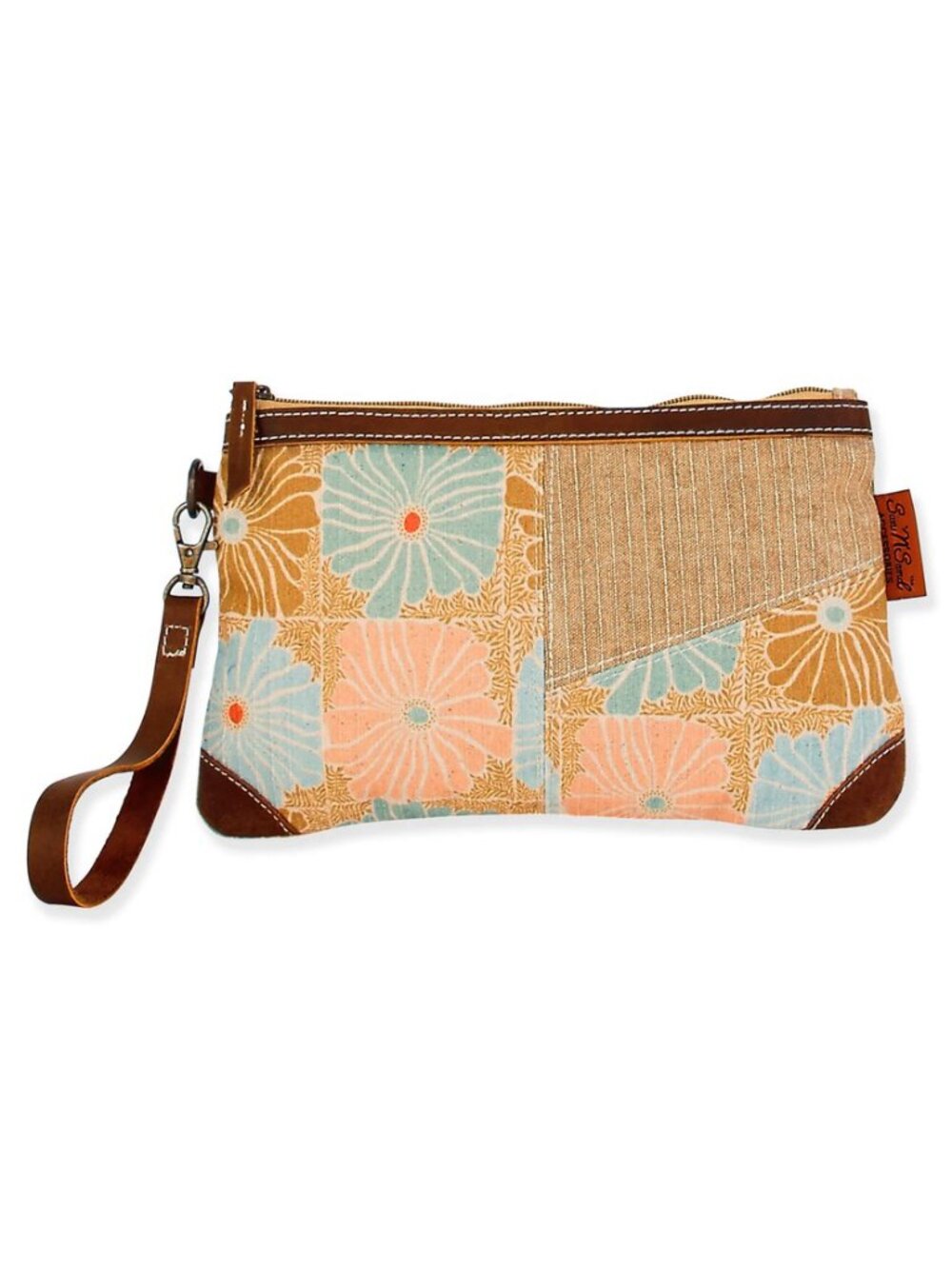 Floral wristlet bag purse